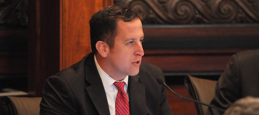 Senator Michael E. Hastings in committee